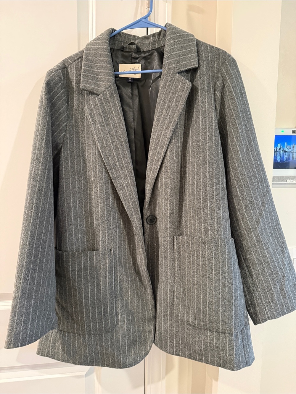 Universal Thread Gray Pinstripe Blazer